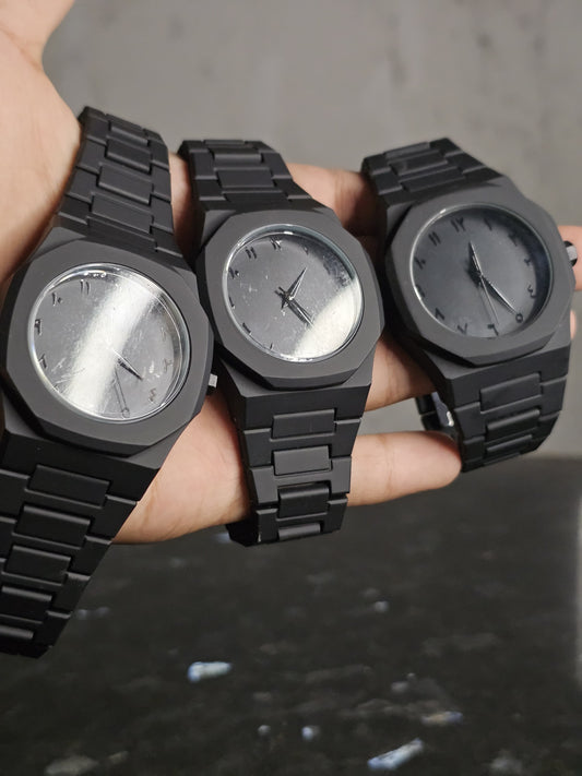 Pack of 3 Black Arabic Aura Watch FIBER