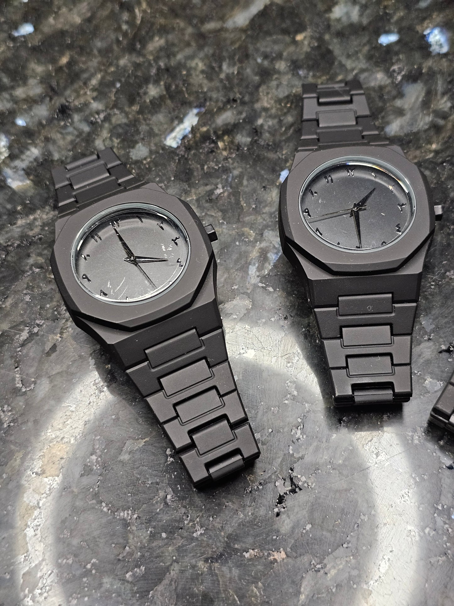 Pack of 3 Black Arabic Aura Watch FIBER